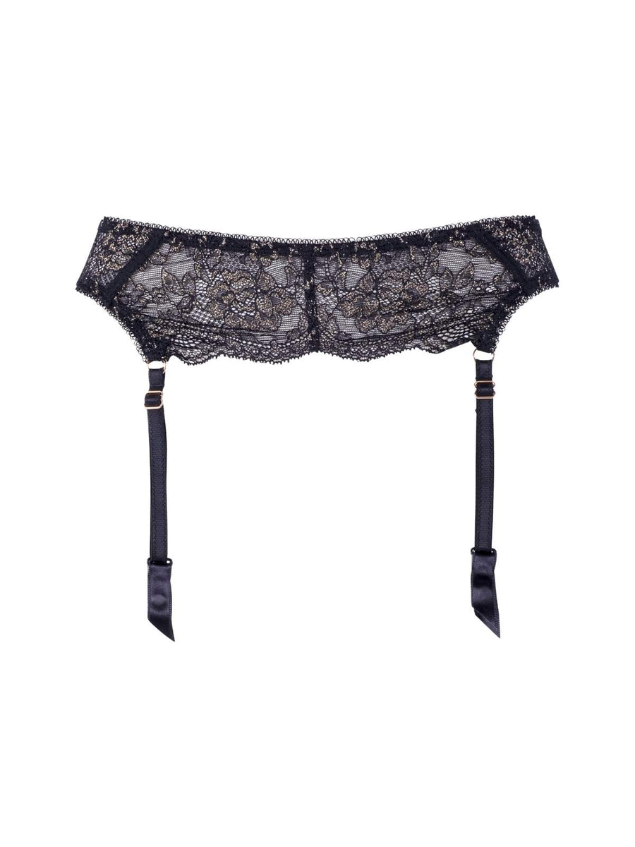 Madison Black and Gold Lace Garter Belt by Colette & Sebastian | VienneMilano Madison Black and Gold Lace Garter Belt by Colette & Sebastian | VienneMilano