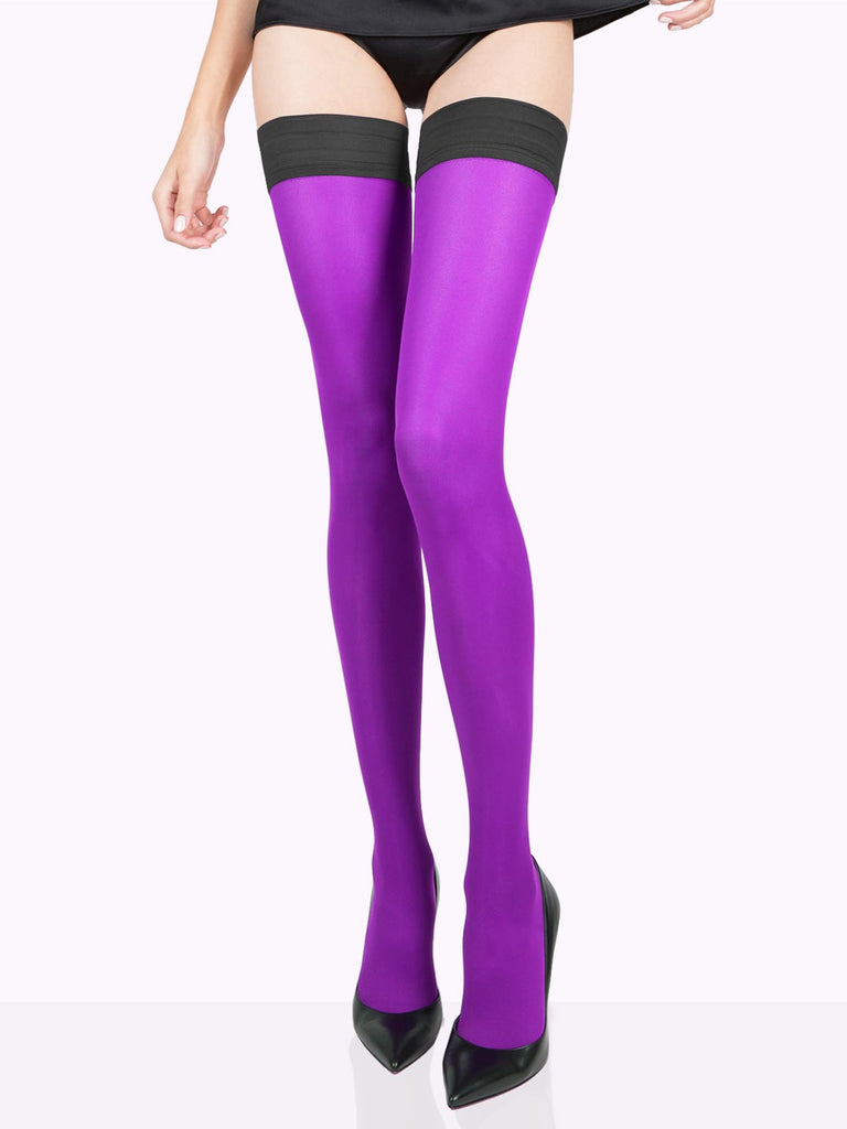 Orchid Purple TOSCA Matte Color Thigh Highs by VienneMilano sold by VienneMilano