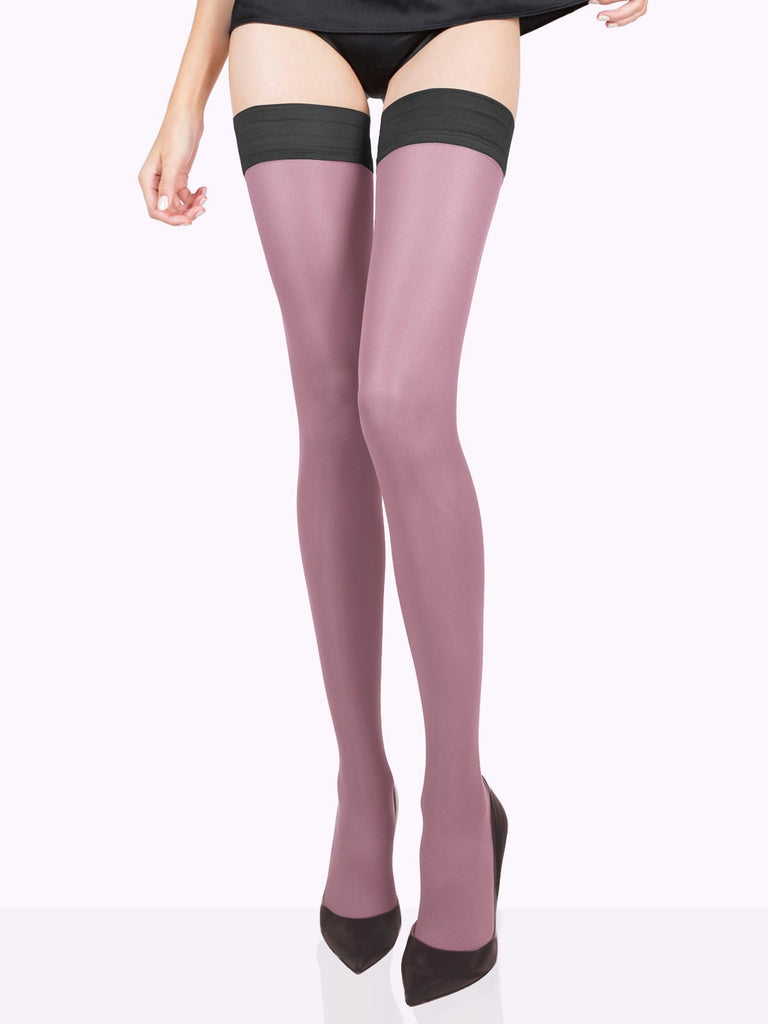 Lilac TOSCA Matte Color Thigh Highs by VienneMilano sold by VienneMilano
