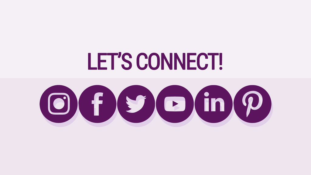 Let’s Connect! We Love to Be Social