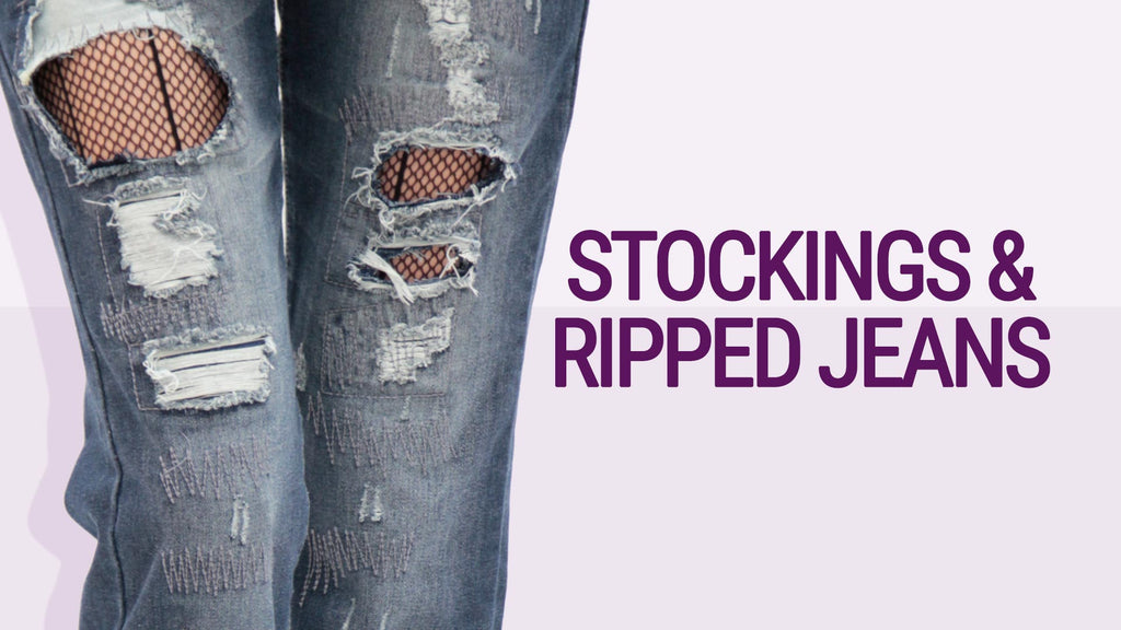5 Ways To Wear Tights Underneath Ripped Jeans