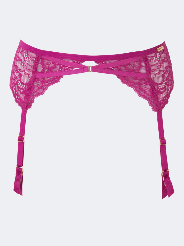 Flirty pink suspender belt by Gossard