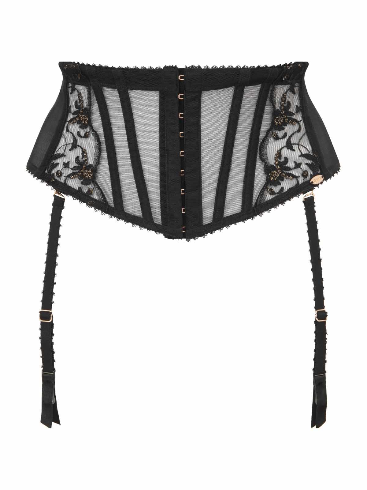 Corset Garter Belt Straps GARTER BELT-LIKE VERY SHORT CORSET (BLACK BLACK) MAJOH Corset Garter Belt Straps GARTER BELT-LIKE VERY SHORT CORSET (BLACK BLACK) MAJOH