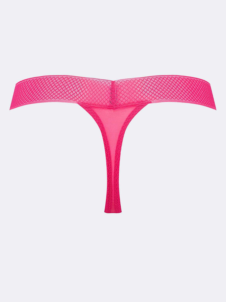 Sexy pink thong with trim