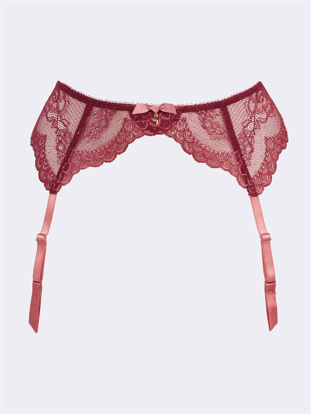 Superboost Lace Garter Belt XS / Cranberry Blush Red Superboost Lace Garter Belt XS / Cranberry Blush Red