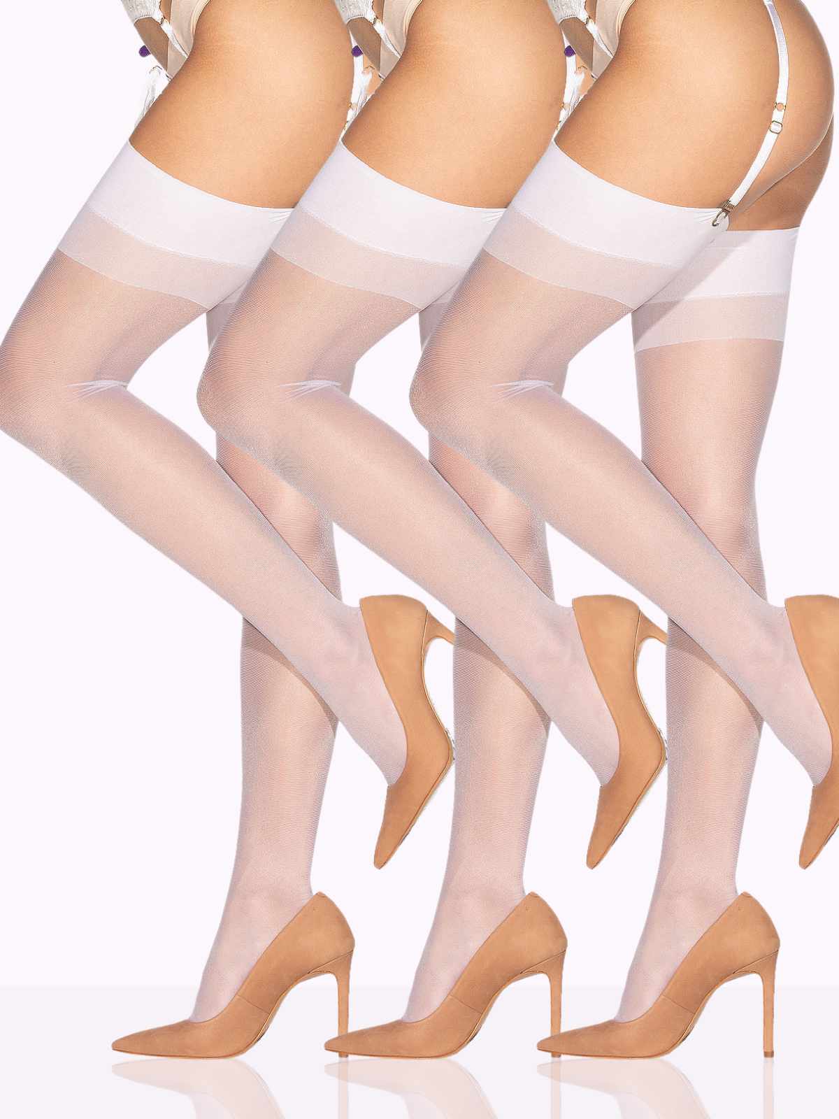 3 Pairs of Stockings For Garter Belts Bundle | VienneMilano 3 Pairs of Stockings For Garter Belts Bundle | VienneMilano