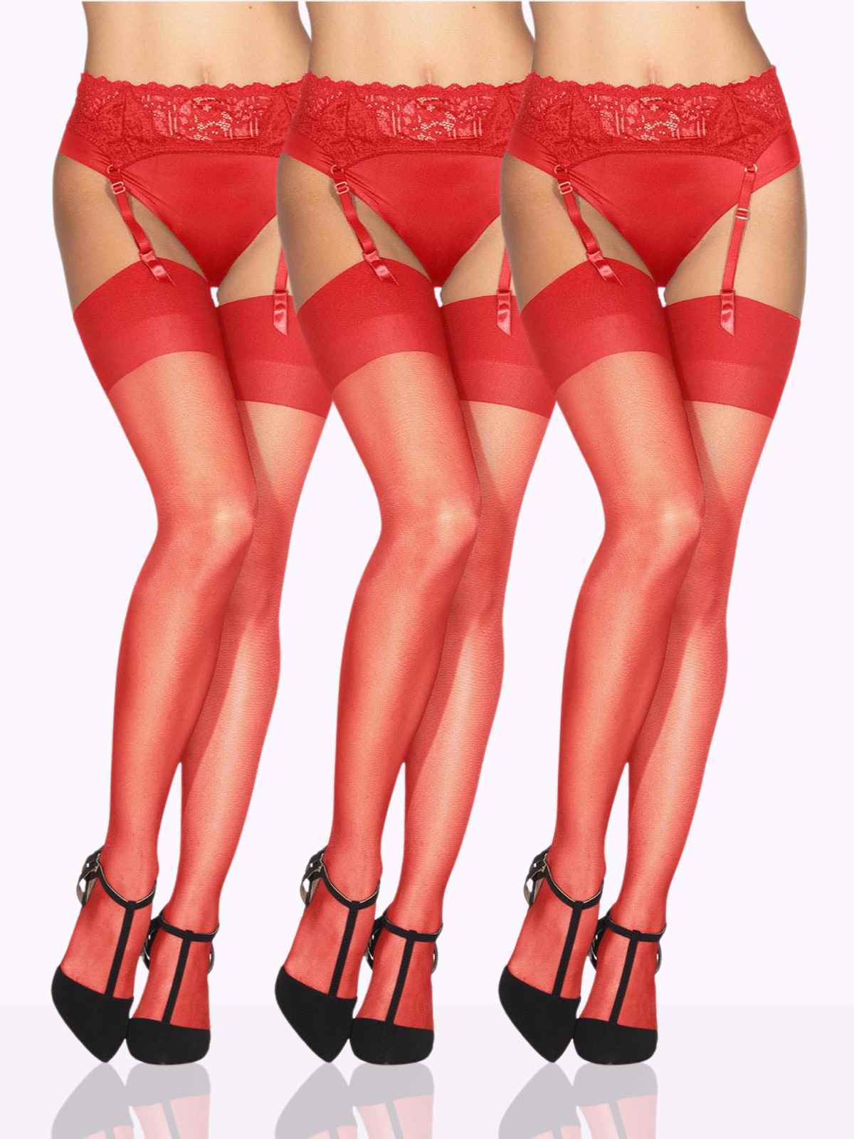 3 Pairs of Stockings For Garter Belts Bundle | VienneMilano 3 Pairs of Stockings For Garter Belts Bundle | VienneMilano