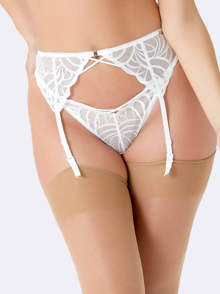 White garter belt for wedding day