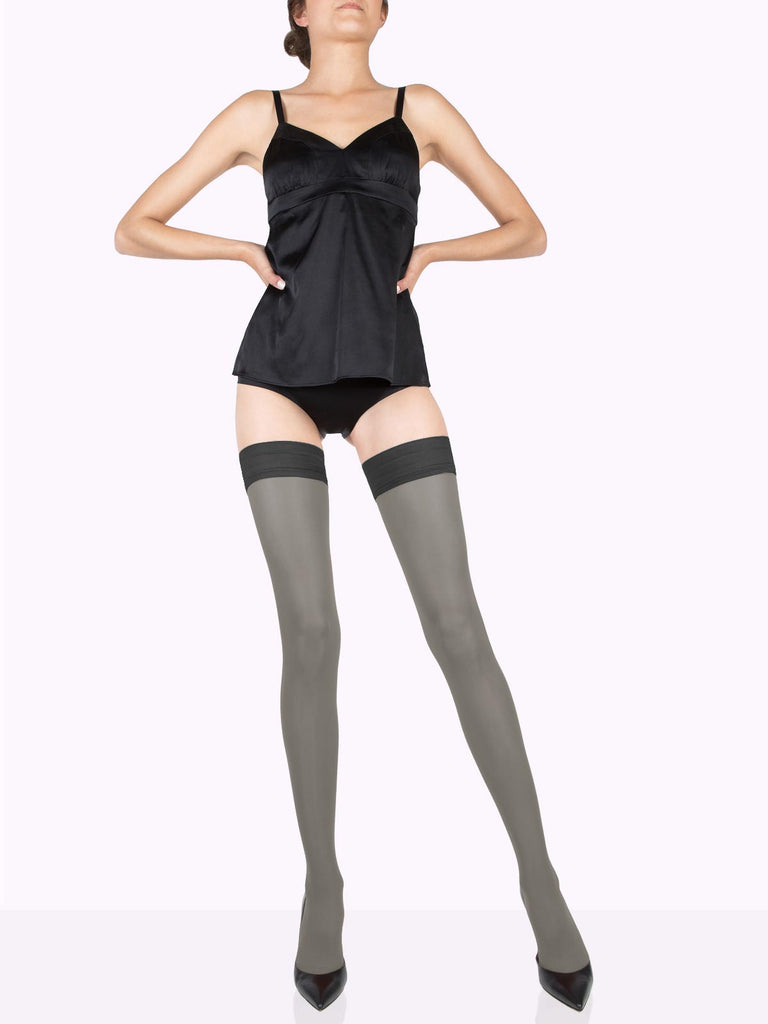 Basil Green TOSCA Matte Color Thigh Highs by VienneMilano sold by VienneMilano