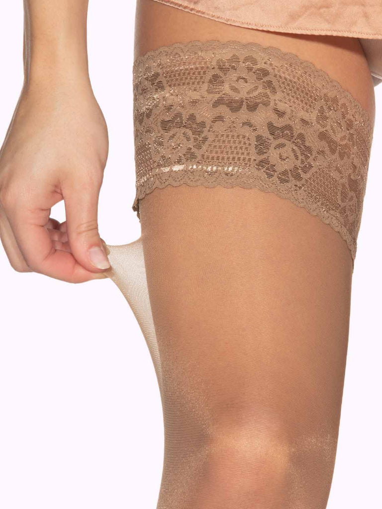 Classic Black ALBA Back Seam Thigh Highs by VienneMilano sold by VienneMilano