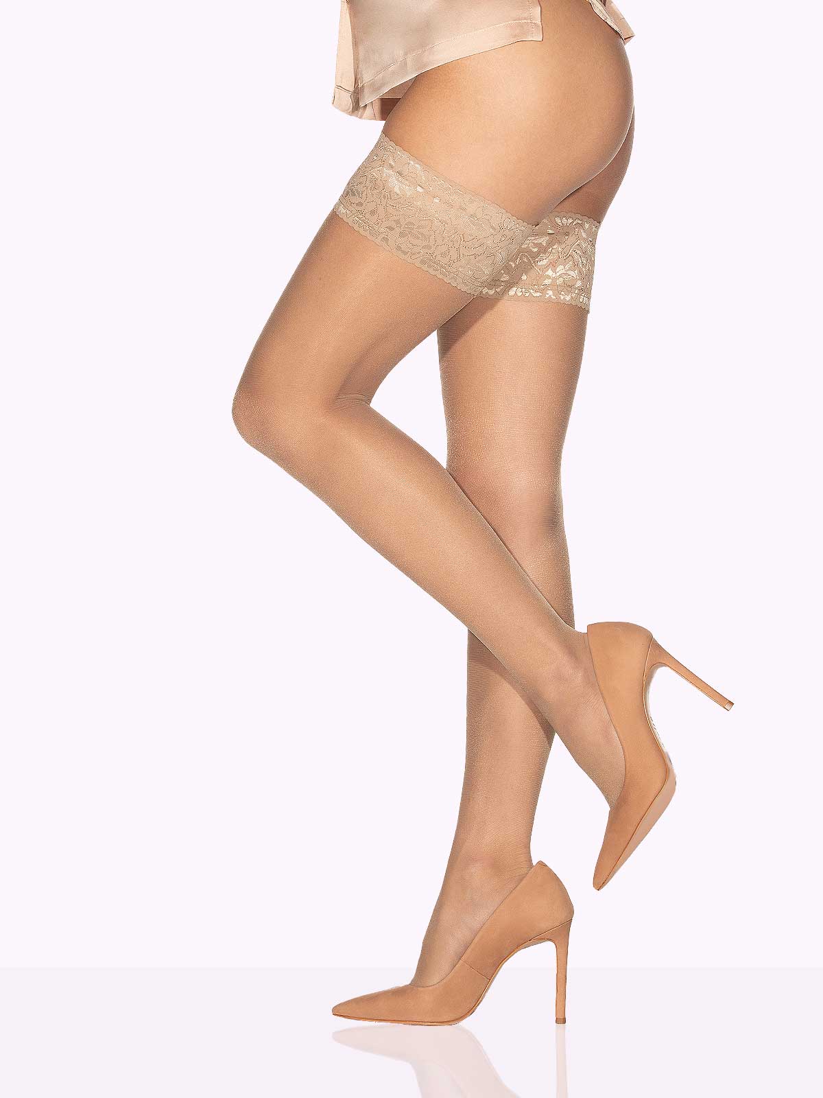 ISABELLA Sheer Thigh Highs - Stockings That Stay Up | VienneMilano