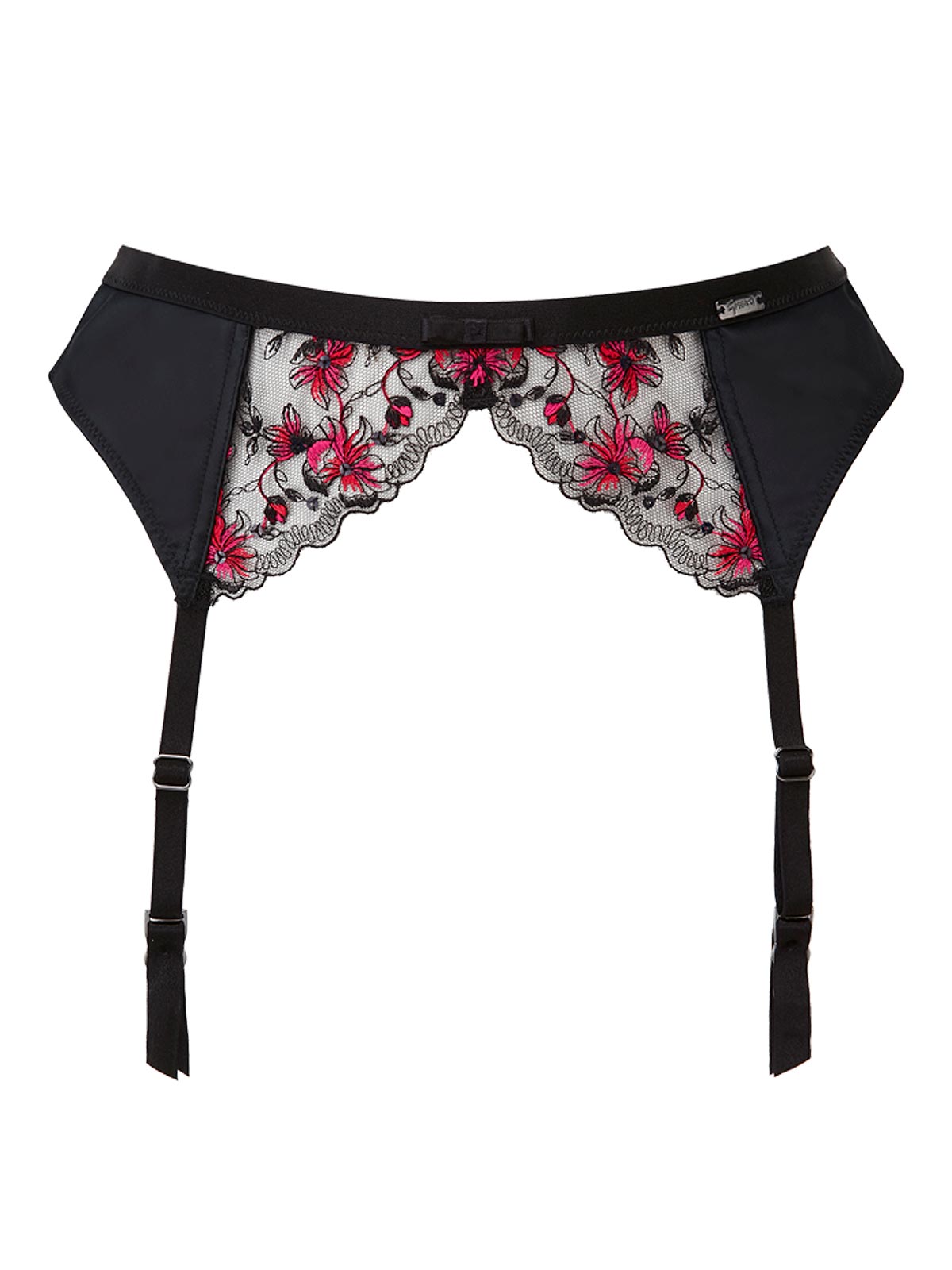 Aria Red Floral VIP Satine Suspender Belt by Gossard | VienneMilano Aria Red Floral VIP Satine Suspender Belt by Gossard | VienneMilano